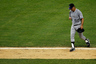 Jamie Moyer #50 of the Colorado Rockies walks off the field during a game against the Miami Marlins at Marlins Park in Miami, Florida.  (Photo by Mike Ehrmann/Getty Images)